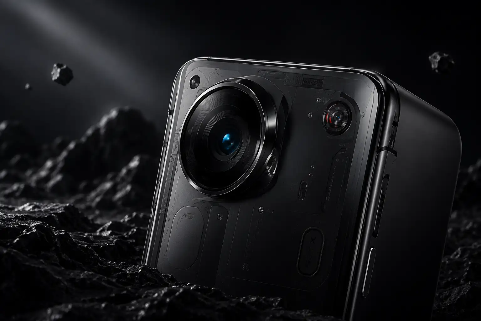 Premium smartphone hardware macro view